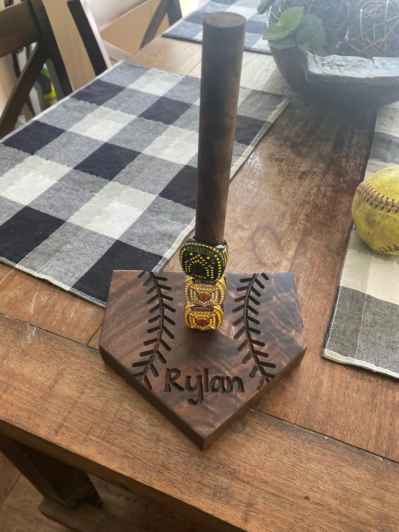 Personalize Softball/Baseball Ring Display